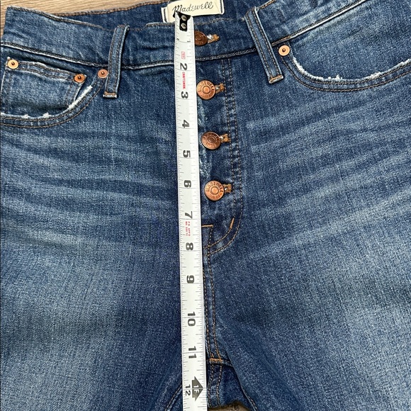 Madewell The Perfect Vintage Button Fly Crop Stretch Blue Jeans Size‎ 28 - Picture 8 of 11